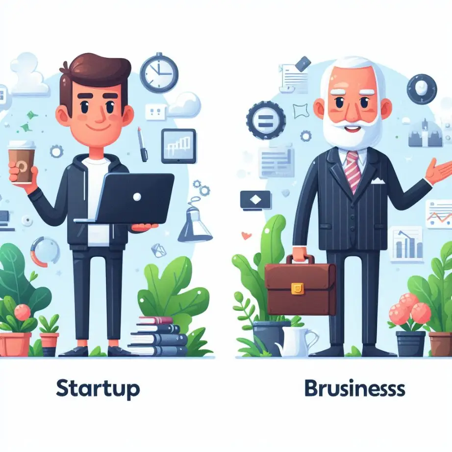 What is the difference between a startup and a business?