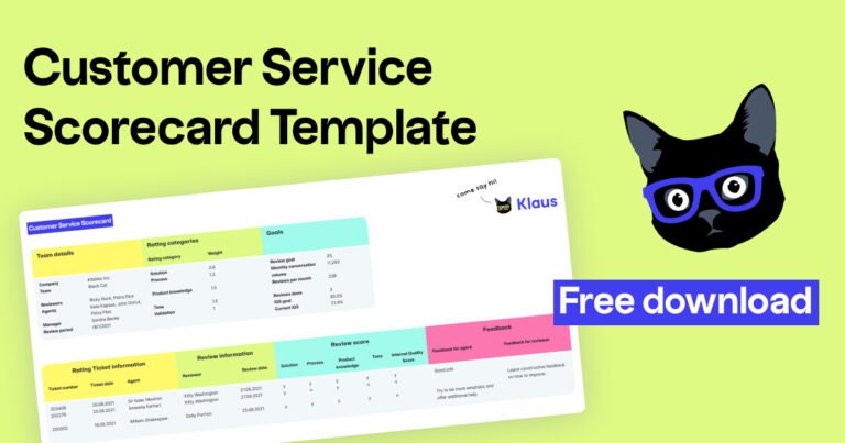 Customer Service Scorecard